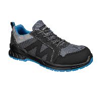 Portwest FC23 Composite Textile & Suede Trainer S1PS Black/Blue UK UK10.5 - EU45 - US11.5
