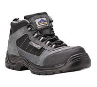 Portwest FC63 Compositelite Trekker Boot Suede and Textile Upper Metal Free | Black, 9, S1 EN ISO 20345, CE Certified, UKCA Marked, Anti-Static Footwear, Composite Toecap, Back Pull-Tab, Padded Collar