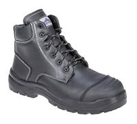 Portwest FD10 Steel Leather Mid Boot Cold Insulation Water Resistant Upper | Black, 5, S3 EN ISO 20345, Anti-Static Footwear, Protective Scuff Cap, Moisture Wicking Inner Lining, Dual Density