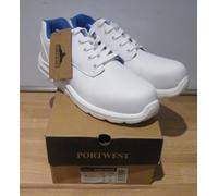 Portwest FD61 White Chefs Kitchen Laced Composite Toe Cap Shoes Size 11/45