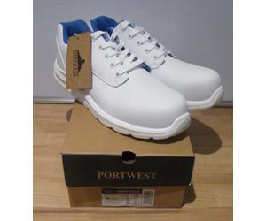 Portwest FD61 White Chefs Kitchen Laced Composite Toe Cap Shoes Size 11/45