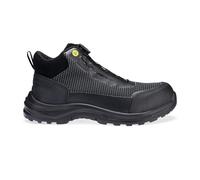 Portwest FE04 Girder Composite Mid Boot S3S ESD Wire Lace TPU Toe Cap Cut Resistant Reflective Slip Oil Resistant Metal Free Safety Footwear, Black/Grey, 43