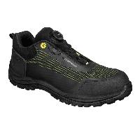 Portwest FE05 Girder Composite Low Shoe S3S ESD SR FO Black/Green UK6. UK6.5 - EU40 - US7.5