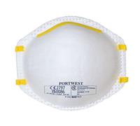 Portwest P1 Disp Respirator (20) White Colour: White One Size