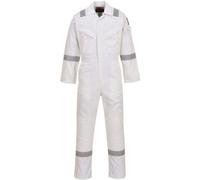 Portwest Coverall BizFlame FR50 - Flame Resistant & Anti-Static, Arc Proof, Reflective - White M