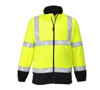 Portwest Flame Resistant Anti-Static Hi-Vis Fleece, Size: XXL, Colour: Yellow, FR31YERXXL