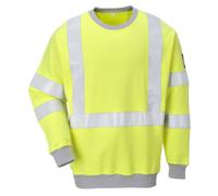 Portwest Flame Resistant Anti-static Hi-Vis Sweatshirt Yellow Size: 3X 3XL