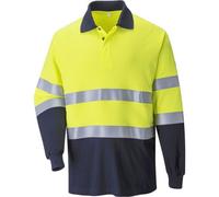 Portwest Flame Resistant Anti-Static Two Tone Polo Shirt