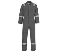 Portwest Flame Resistant Light Weight Anti-Static Coverall 280g, Size: XL, Colour: Grey, FR28GRRXL