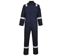 Portwest Flame Resistant Light Weight Anti-Static Coverall 280g, Size: XXXL, Colour: Navy, FR28NARXXXL