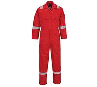 Portwest Flame Resistant Light Weight Anti-Static Coverall 280g, Size: XXXL, Colour: Red, FR28RERXXXL