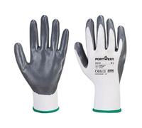 Portwest Flexo Grip Nitrile Glove XL Gry/White (Pack of 12)