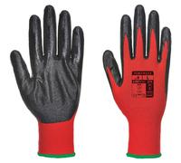Portwest Flexo Grip Nitrile Tradesmans Gloves Red / Black L