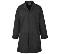 Portwest Fortis Plus Lab Coat in Black | Size: XL Portwest Black XL