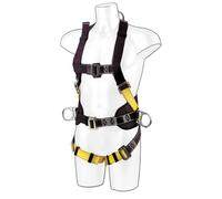 Portwest FP15 2 Point Comfort Plus Safety Harness Working At Height | Black, EN 361:2002 Fall Arrest, EN 358:2018 Work Positioning, Nylon Webbing, Retail Box