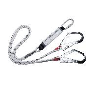 Portwest FP55 Double Kernmantle 1.8m Lanyard With Shock Absorber White One Size