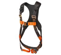 Portwest FP71 Ultra 1 Point Harness Alloy Steel and Heat Treated Polyester | Black/Orange, Small/Medium/Large, CE Certified, EN 361, Adjustable Fit, Ergonomic Quick Release Buckle