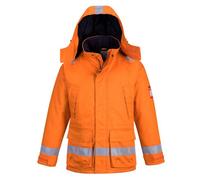 BizFlame Mens Flame Resistant Antistatic Winter Jacket Orange XL