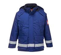BizFlame Mens Flame Resistant Antistatic Winter Jacket Royal Blue S