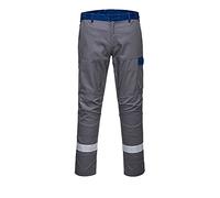Portwest FR06 Bizflame Industry Two Tone FR Trousers Machine Washable Grey