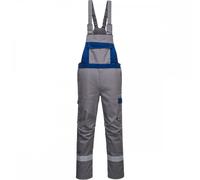 Portwest FR07 Bizflame Ultra Two Tone Bib & Brace Grey Size: 2XL I 2XL 31"