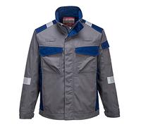 Portwest FR08 Flame Resistant Bizflame Ultra Two Tone Jacket Grey, XX-Large