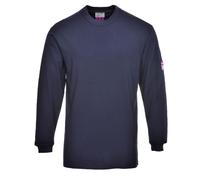 Portwest FR11 Modaflame Knit FR Long Sleeve T-Shirt 40+ UPF Rated Fabric FR | Navy, 2X Large, EN 61482-1-2 Class 1, EN ISO 11612, Regular Fit, Flame Resistant Ribbed Cuff, Machine Washable, Workwear
