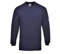 Portwest FR11 Modaflame Knit FR Long Sleeve T-Shirt Flame-Resistant Anti-Static Heat Protection Soft Breathable Workwear CE-Certified for Safety Compliance, Navy, M