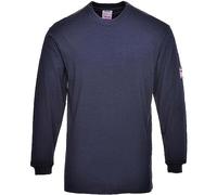 Portwest FR11 Modaflame Knit FR Long Sleeve T-Shirt Flame-Resistant Anti-Static Heat Protection Soft Breathable Workwear CE-Certified for Safety Compliance, Navy, S