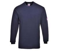 Portwest FR11 Modaflame Knit FR Long Sleeve T-Shirt Flame-Resistant Anti-Static Heat Protection Soft Breathable Workwear CE-Certified for Safety Compliance, Navy, XL