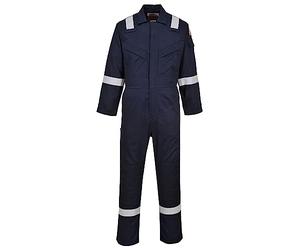 Portwest FR21 Bizflame Men's Flame Resistant Coverall Anti-Static | Navy, Medium, Regular, Arc Flash, Anti-Static, Welding, Action Back, 10 Pockets, Offshore Oil Gas, CE Certified