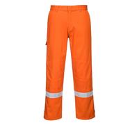 Portwest FR26 Bizflame Work Flame Resistant Trousers High Visibility Reflective FR Pants CE CAT III ATEX Welding Protection Triple Stitched Workwear, Orange, XXXL