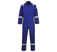 Portwest Flame Resistant Light Weight Anti-Static Coverall 280g, Size: S, Colour: Royal Blue, FR28RBRS