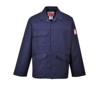 Portwest FR35 Bizflame Flame-Resistant Work Jacket | EN ISO 11612, 330g Cotton-Carbon Fibre Fabric, Four Pockets, Brass Zip And Stud Fastening