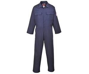 Portwest FR38 Bizflame Work FR Coverall Machine Washable Flame Resistant | Navy, Small, EN ISO 11612, EN 1149-5, Regular Fit, Bartacked at All Stress Points, Concealed Phone Pocket, Stud Closure