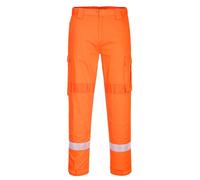 Portwest FR401 Bizflame Work Pants Lightweight Stretch Panelled Trousers -Orange