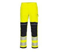 Portwest FR406 PW3 Modaflame Work High Visibility Multi Norm Flame Resistant Trousers Reinforced Panels Knee Pad Pockets Multi Way Thigh Pocket Arc Rated Protection, Yellow/Black, 30