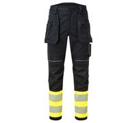 Portwest FR416 PW3 FR Modaflame Hi Vis Class 1 Holster Trousers - Yellow Black