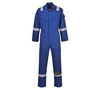 Portwest FR50 Men's Bizflame Work FR Coverall Flame Resistant Hi Vis Anti-Static Arc Proof Safety Overalls Reflective Knee Pad Pockets CE Certified Offshore Workwear, Royal Blue, L