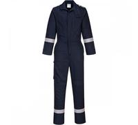Portwest FR501 Bizflame Plus Stretch Panelled Coverall Navy Size: 3XL 3XL 31"