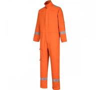 Portwest FR501 Bizflame Plus Stretch Panelled Coverall Orange Size: 2X 2XL 31"