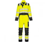 Portwest FR507 PW3 FR Hi-Vis Coverall Yellow/Black Chest: M Inside Leg M 31"