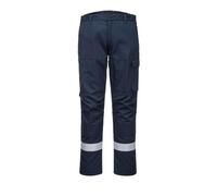 Portwest FR66 Bizflame Industry FR Trousers Ferrous Free Flame Resistant | Navy, 44 Waist, EN 61482-1-2 Class 1, EN ISO 11612, EN 1149-5, Regular Fit, 40+ UP Fabric, Rule Pocket, 8 Pockets