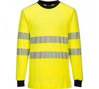 Portwest FR701 WX3 Flame Resistant Hi-Vis T-Shirt Yellow/Black Size: L L