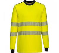 Portwest FR701 WX3 Flame Resistant Hi-Vis T-Shirt Yellow/Navy Size: XL XL