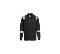 Portwest FR711 WX3 Flame Resistant Long Sleeve Polo Black 3XL Colour: 3XL
