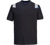 Portwest FR712 WX3 Flame Resistant T-Shirt Black L Colour: Black, Ches L