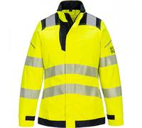 (Yellow/Black, M) Portwest PW3 FR Hi-Vis Women's Work Jacket