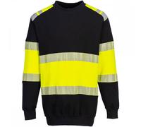 Portwest PW3 FR Modaflame Knit Hi-Vis Class 1 Sweatshirt, Yellow/Black, XXXL, Re