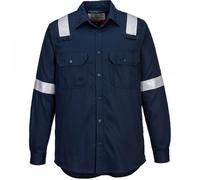 Portwest FR720 FR Lightweight Anti-static Shirt Navy S Colour: Navy, C S